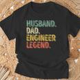 Divertente Per La Festa Del Papà Concritta Husband Dad Engineer Maglietta Regalos para ancianos