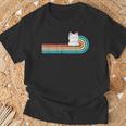 I Do What I Want ファニーキャット 中指 胸ポケット レトロ Tシャツ 高齢者への贈り物