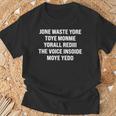 Don't Waste Your Time On Me ポップパンクロックバンド 面白い歌詞 Tシャツ 高齢者への贈り物