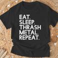 Eatleep Thrash メタルリピート 音楽 Tシャツ 高齢者への贈り物
