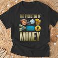 Evolution Of Money お金の進化 ビットコインプランb 暗号通貨btc ホドル Tシャツ 高齢者への贈り物