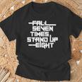 Falleven Timestand Up Eight インスピレーションスローガン Tシャツ 高齢者への贈り物