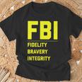 Fbi Motto 「Fidelity Bravery Integrity」 法執行機関 Tシャツ 高齢者への贈り物