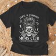 Feral And Unhinged Moms Club Mom Skeleton Coffee T-Shirt Gifts for Old Men