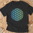Flower Of Life 宇宙のポジティブなエネルギー フラワーオブライフ 長袖tシャツ Tシャツ 高齢者への贈り物