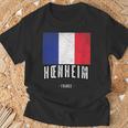 Fr Ciudad Bandera Drapeau Français Camiseta unisex Regalos para ancianos