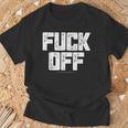 メンズ Fuck Off Thrash メタル Tシャツ 高齢者への贈り物