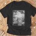 Catelfie With Ufos Cosmic Catpace Cat Tシャツ 高齢者への贈り物