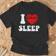 I Loveleep Heart Naps Lazy Relaxing For Men Tシャツ 高齢者への贈り物