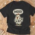 Moo 鶏 牛 農場 動物 ユーモア 男性 女性 キッズ 4 Tシャツ 高齢者への贈り物