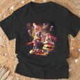 Galaxy Laser Cat On Burger -Pace Cheeseburger Cats Tシャツ 高齢者への贈り物