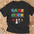 Game Over Boda Divertido Pixel Gamer Recién Casado Novio Camiseta unisex Regalos para ancianos