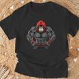 Gorilla Workout Angrytrongcaryilverback Gorilla Gym Tシャツ 高齢者への贈り物