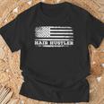 Hair Hustler アメリカ国旗 ヘアスタイリスト バーバー Usa メンズ レディース Tシャツ 高齢者への贈り物