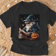 Halloween Girls Boys Wizard Book Pumpkin Kids Halloween T-Shirt Gifts for Old Men