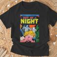 Halloween Horror Vintage Mummy Zombie Comic Book Retro T-Shirt Gifts for Old Men