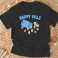 Happy Pills うさぎ 面白い ホーランドロップ バニー 恋人 ユーモア Tシャツ 高齢者への贈り物