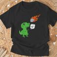 Hombre Divertido Juego De Tijeras T-Rex De Dinosaurios Meteoritos Piedras Papel Camiseta unisex Regalos para ancianos