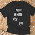Hombre Father Of Heidi – Perro Cachorro Personalizado Nombre Gráfico Camiseta unisex Regalos para ancianos