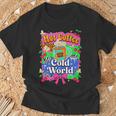 Hot Coffee Cold World レトロ コケット リボン グラフィック 長袖tシャツ Tシャツ 高齢者への贈り物