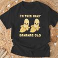 I'm This Many Bananas Old バナナ 2歳の誕生日 2歳 Tシャツ 高齢者への贈り物