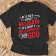 It's A Relationship With God Not Religion Tシャツ 高齢者への贈り物
