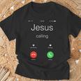 Jesus Calling Jesus Phone クリスチャンtシャツ Tシャツ 高齢者への贈り物