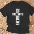 Jesus Is The Way The Truth And The Life アパレル Christian Cr Tシャツ 高齢者への贈り物