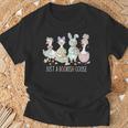 Just A Bookish Goose Bunny Easter Day Reading Book Lover T-Shirt Gifts for Old Men