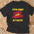Kids Fifth Grade Superpower Superhero Comic Book First Day School T-Shirt Gifts for Old Men