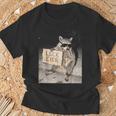 Leck Eier Lustiger Waschbär Mit Frecher Haltung T-Shirt Geschenke für alte Männer