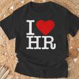 I Love Hr レッドハート 人事 Tシャツ 高齢者への贈り物