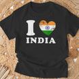 I Love India ハートフラッグインド Tシャツ 高齢者への贈り物