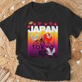 I Love Japan Culture Cool Japanunset Red-Crowned Crane Tシャツ 高齢者への贈り物