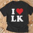 I Love Lk Initials I Heart LK First Last Name L K Tシャツ 高齢者への贈り物