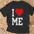 I Love Me ハートセルフラブセルフ受容i Love Me Tシャツ 高齢者への贈り物