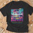 I Love Miami & Miami Loves Me Cool Miami Illustration Tシャツ 高齢者への贈り物