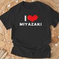 I Love Miyazaki 愛 ハート 宮崎 宮崎県 日本 お土産 かわいい おしゃれ Tシャツ 高齢者への贈り物
