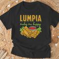 Lumpia Makes Me Happyルンピアは私を幸せにする フィリピンの春巻き 料理 食べ物 Tシャツ 高齢者への贈り物