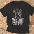 Mentally Somewhere Else Cat Coffee Books Lover T-Shirt Gifts for Old Men