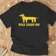 Nagaugiru Inu なが すぎる いぬ Tシャツ 高齢者への贈り物