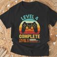 Nivel 4 Completo 4 Aniversario Divertido 4º Aniversario De Boda Camiseta unisex Regalos para ancianos