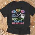Nothing Beats Reading Rock Paper Scissors Game Book Lover T-Shirt Gifts for Old Men