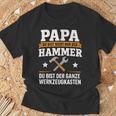 Papa Du Bist Der Hammer Ganze Werkzeugkastenatertag T-Shirt Geschenke für alte Männer
