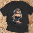 Pinup Girl ジュークボックス レコード音楽プレーヤー ヴィンテージ Tシャツ 高齢者への贈り物