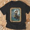 Pinup Girl 男性用 セクシーなハロウィーンの魔女 Tシャツ 高齢者への贈り物