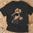 Pinup Girl 自転車 乗馬 サイクリスト ヴィンテージ Tシャツ 高齢者への贈り物