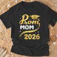 Prom Mom 2026 Senior Graduation Class Of School Gold Cap T-Shirt Gifts for Old Men