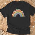 Rainbow Books Teacher Books Bring Color To Life Tee T-Shirt Gifts for Old Men