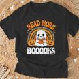 Read More Books Booooks Ghost Pumpkin Cute Teacher Halloween T-Shirt Gifts for Old Men